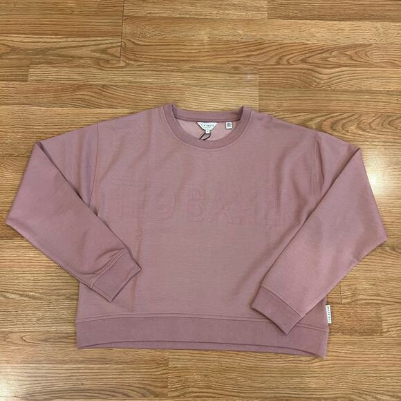 Ted Baker Branded Sweatshirt in Dusty Pink - Picture 5 of 15